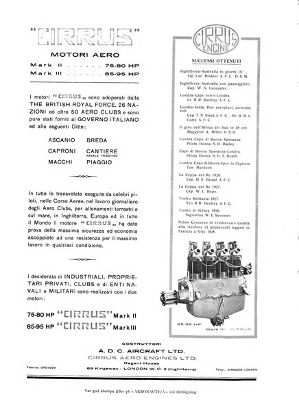 L'aeronautica rivista mensile internazionale illustrata