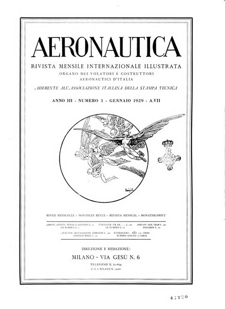 L'aeronautica rivista mensile internazionale illustrata