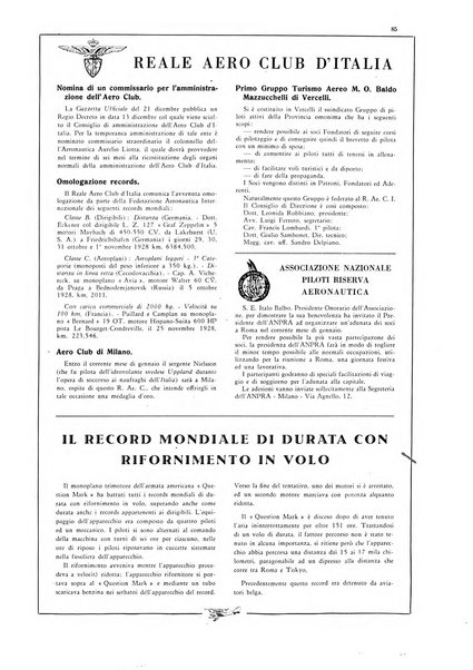 L'aeronautica rivista mensile internazionale illustrata