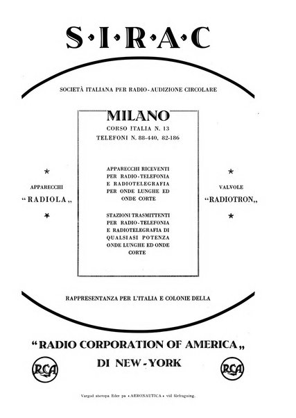 L'aeronautica rivista mensile internazionale illustrata