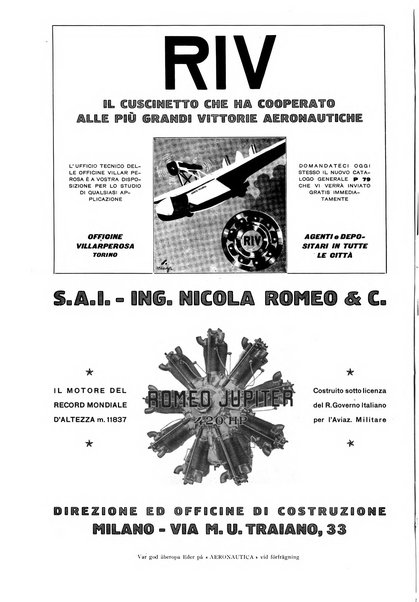 L'aeronautica rivista mensile internazionale illustrata