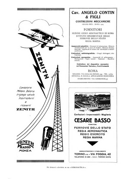 L'aeronautica rivista mensile internazionale illustrata