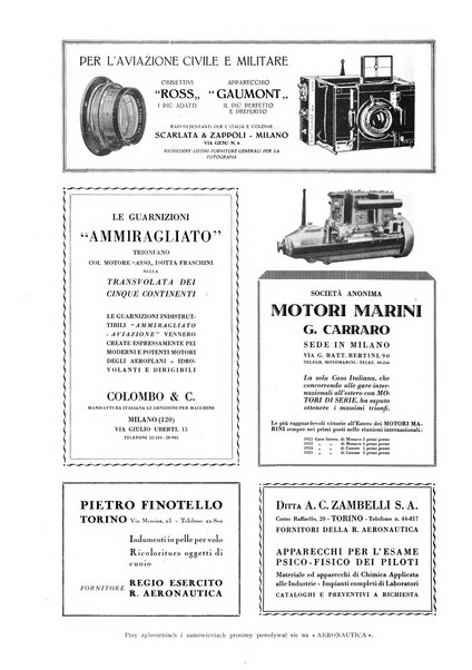 L'aeronautica rivista mensile internazionale illustrata