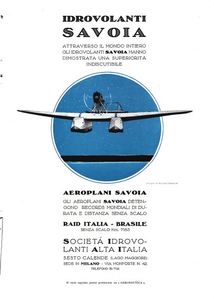 L'aeronautica rivista mensile internazionale illustrata