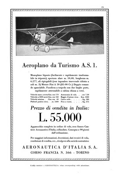 L'aeronautica rivista mensile internazionale illustrata