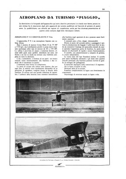 L'aeronautica rivista mensile internazionale illustrata