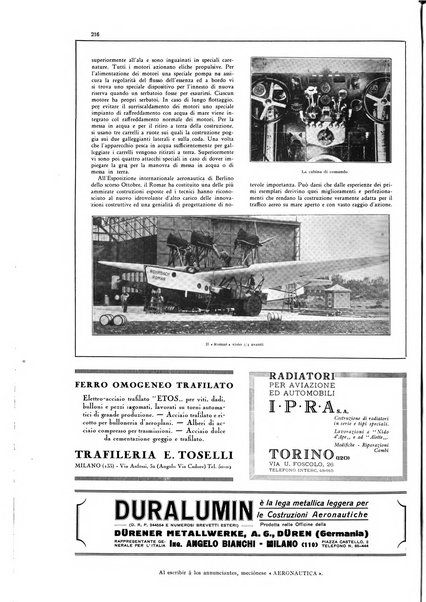 L'aeronautica rivista mensile internazionale illustrata