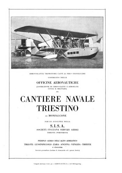 L'aeronautica rivista mensile internazionale illustrata