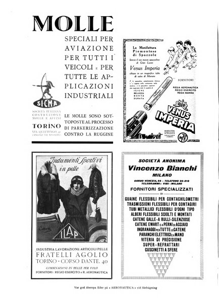 L'aeronautica rivista mensile internazionale illustrata