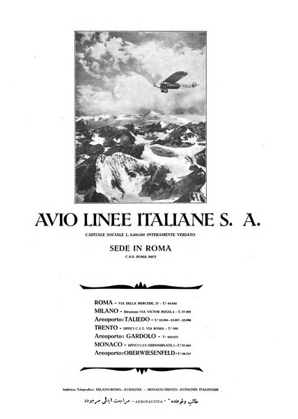 L'aeronautica rivista mensile internazionale illustrata