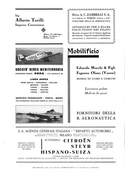 L'aeronautica rivista mensile internazionale illustrata