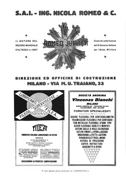 L'aeronautica rivista mensile internazionale illustrata