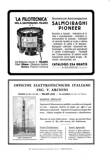 L'aeronautica rivista mensile internazionale illustrata