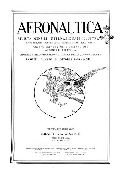 L'aeronautica rivista mensile internazionale illustrata