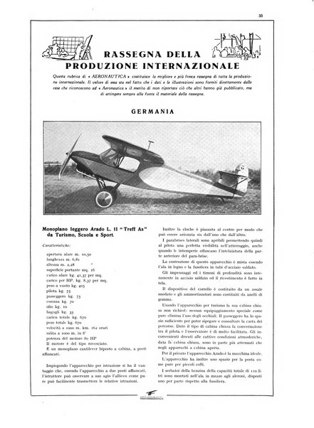 L'aeronautica rivista mensile internazionale illustrata