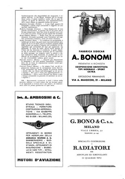 L'aeronautica rivista mensile internazionale illustrata