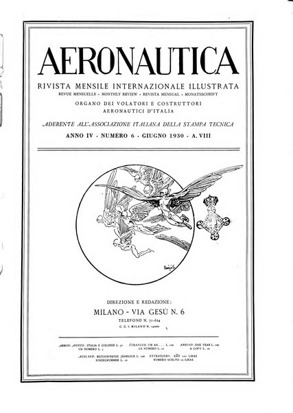 L'aeronautica rivista mensile internazionale illustrata