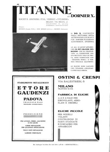 L'aeronautica rivista mensile internazionale illustrata