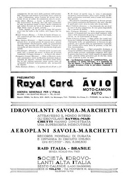 L'aeronautica rivista mensile internazionale illustrata