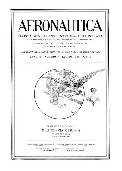 L'aeronautica rivista mensile internazionale illustrata