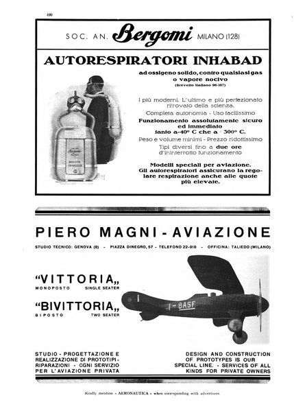 L'aeronautica rivista mensile internazionale illustrata