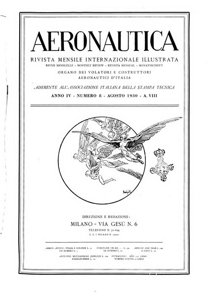 L'aeronautica rivista mensile internazionale illustrata