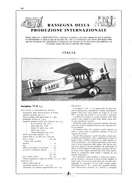 L'aeronautica rivista mensile internazionale illustrata