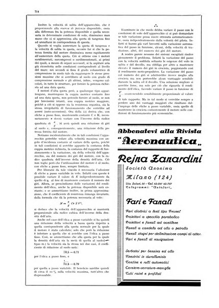 L'aeronautica rivista mensile internazionale illustrata