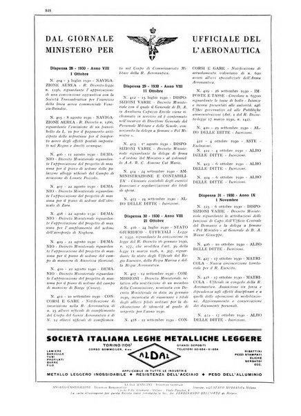 L'aeronautica rivista mensile internazionale illustrata