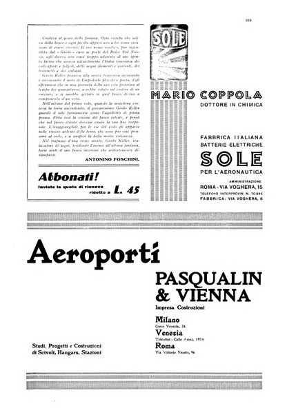 L'aeronautica rivista mensile internazionale illustrata