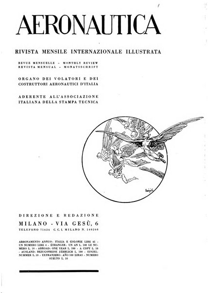 L'aeronautica rivista mensile internazionale illustrata