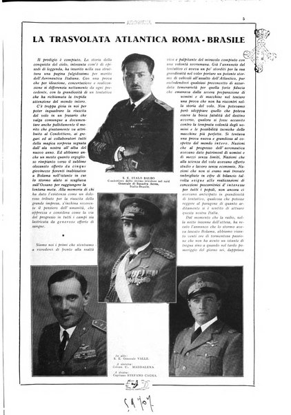 L'aeronautica rivista mensile internazionale illustrata