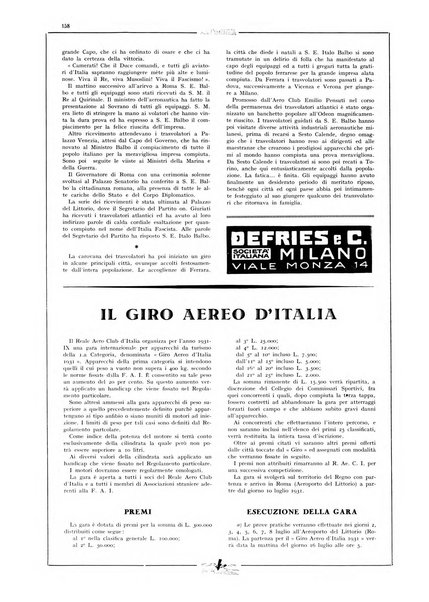 L'aeronautica rivista mensile internazionale illustrata