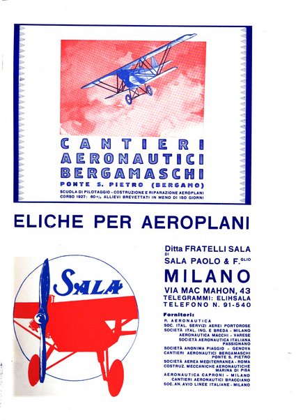 L'aeronautica rivista mensile internazionale illustrata