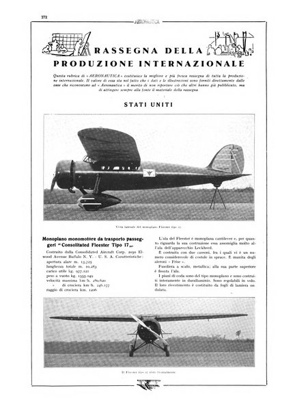 L'aeronautica rivista mensile internazionale illustrata