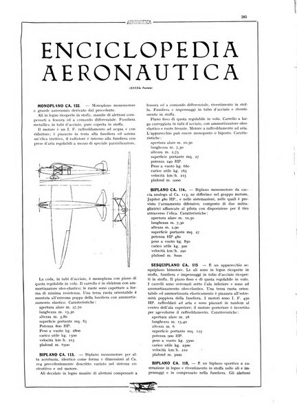 L'aeronautica rivista mensile internazionale illustrata