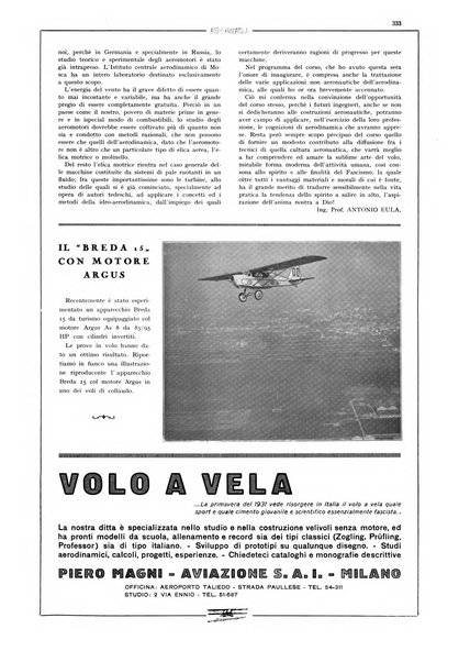 L'aeronautica rivista mensile internazionale illustrata