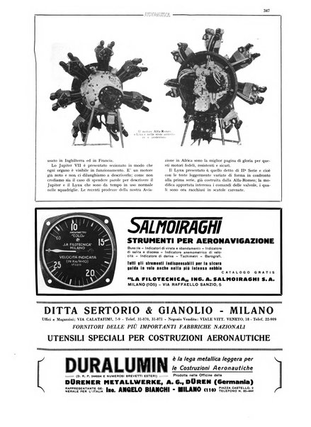 L'aeronautica rivista mensile internazionale illustrata