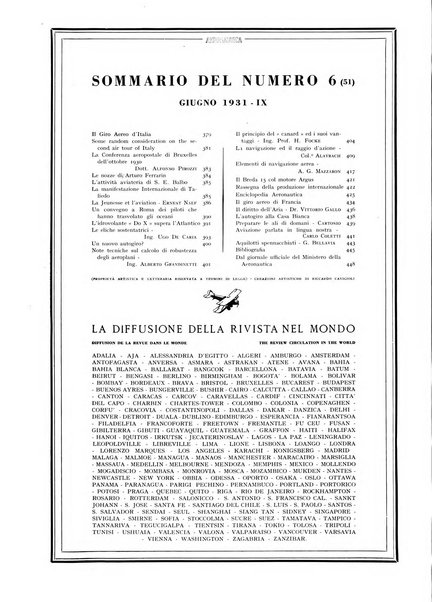 L'aeronautica rivista mensile internazionale illustrata