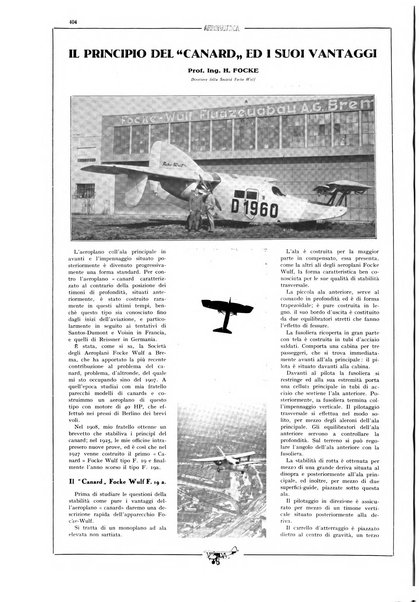 L'aeronautica rivista mensile internazionale illustrata