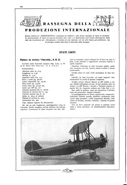 L'aeronautica rivista mensile internazionale illustrata