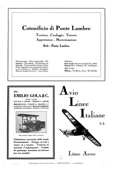 L'aeronautica rivista mensile internazionale illustrata