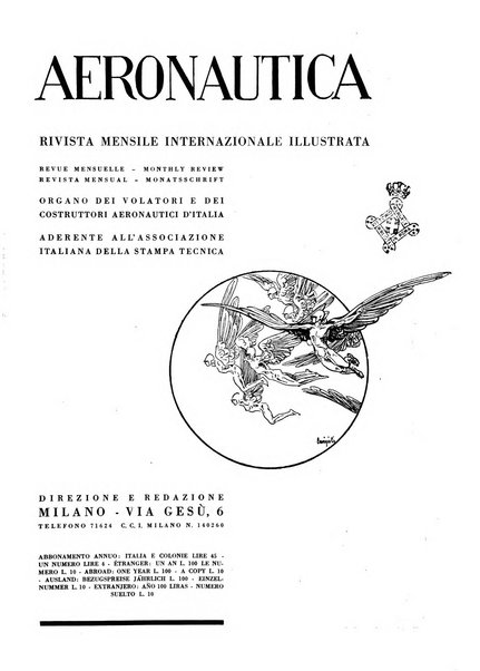 L'aeronautica rivista mensile internazionale illustrata