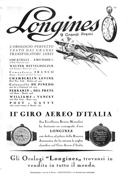 L'aeronautica rivista mensile internazionale illustrata