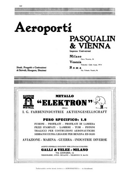 L'aeronautica rivista mensile internazionale illustrata