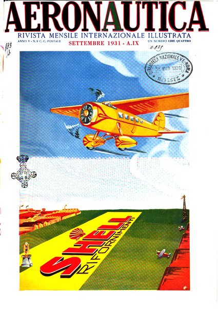 L'aeronautica rivista mensile internazionale illustrata