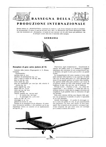 L'aeronautica rivista mensile internazionale illustrata