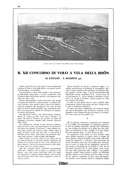 L'aeronautica rivista mensile internazionale illustrata