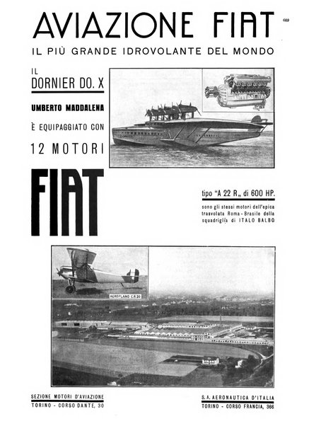 L'aeronautica rivista mensile internazionale illustrata