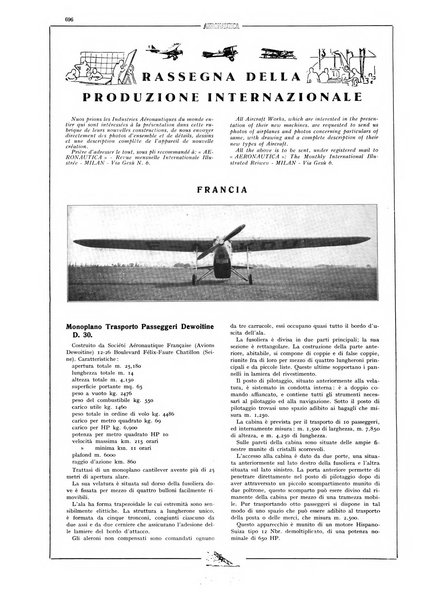 L'aeronautica rivista mensile internazionale illustrata